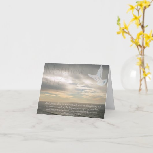 Carte de voeux de baptême (Fleur jaune)