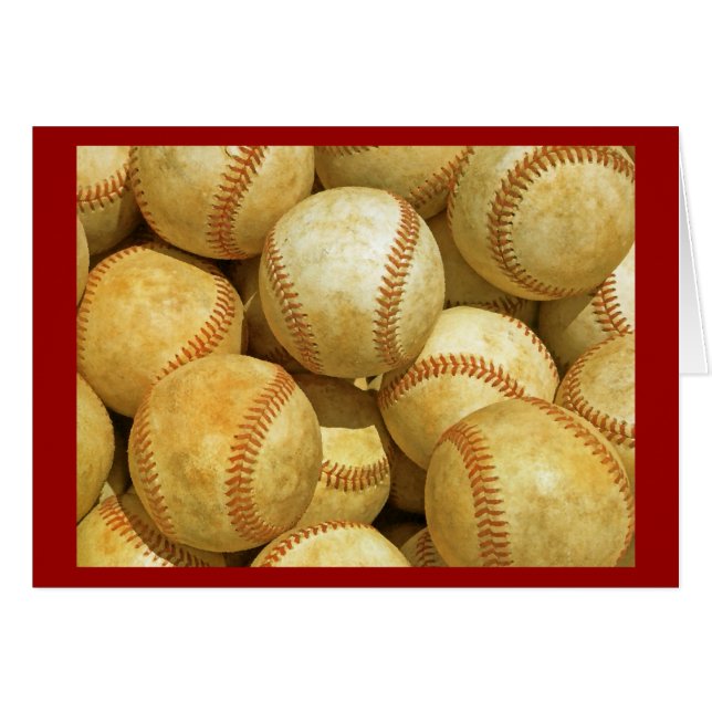 Carte de voeux de baseball (Devant horizontal)