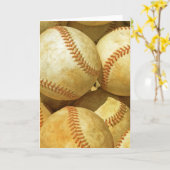 Carte de voeux de baseball (Fleur jaune)