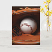 Carte de voeux de baseball (Fleur jaune)