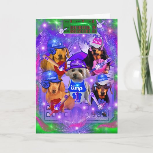 Carte de voeux de baseball PeeWee (Devant)