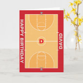 Carte de voeux de basket-ball (Fleur jaune)