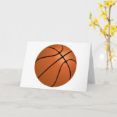 Carte de voeux de basket-ball (Fleur jaune)