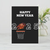Carte de vœux de basketball pour la nouvelle année (Debout devant)
