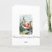 Carte de voeux de bateau à rames de lapins de (Dos)