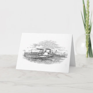 Carte de voeux de bateau à vapeur du Mississippi