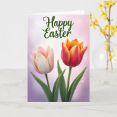 Carte de vœux de beauté de tulipe de printemps (Fleur jaune)