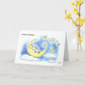 Carte de voeux de bébé de sommeil (Fleur jaune)