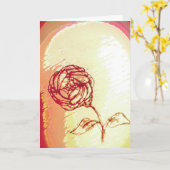 Carte de vœux de bénédiction pliée Rustic Rose (Fleur jaune)