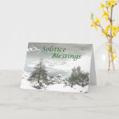 Carte de voeux de bénédictions de solstice (Fleur jaune)