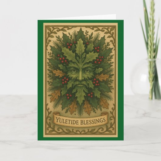 Carte de vœux de bénédictions de Yule (Devant)