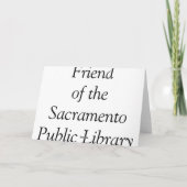 Carte de voeux de bibliothèque de Sacramento (Dos)