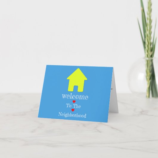 Carte de vœux de bienvenue dans le quartier (Devant)