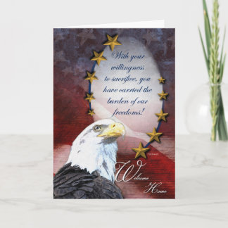 Carte de voeux de bienvenue militaire