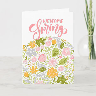 Carte de vœux de bienvenue printemps Arrangement f