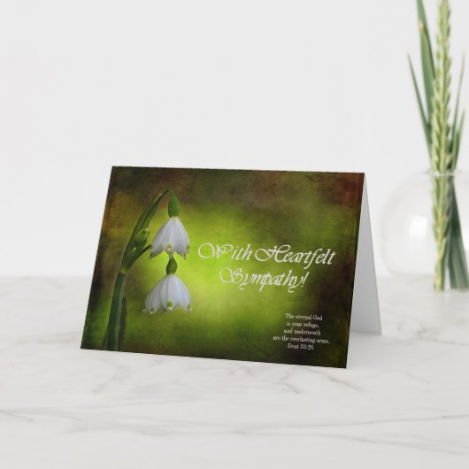 Carte de voeux de bienvenue Snowdrop Sympathy (Devant)