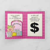 Carte de voeux de bingo-test d'anniversaire (Intérieur)