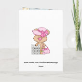 Carte de voeux de bingo-test d'anniversaire (Dos)