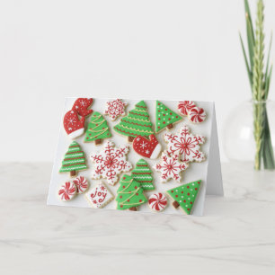 Carte de voeux de biscuit de Joyeux Noël