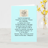 Carte de voeux de Bitsywoo Cattitudometer (Fleur jaune)