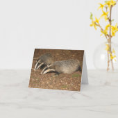 Carte de voeux de blaireau de Brockwatch (Fleur jaune)