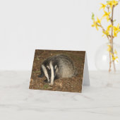 Carte de voeux de blaireau de Brockwatch (Fleur jaune)