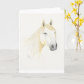 Carte de voeux de blanc d'amour de cheval (Fleur jaune)