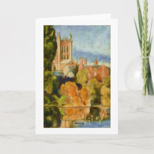Carte de voeux de blanc de cathédrale de Hereford (Devant)