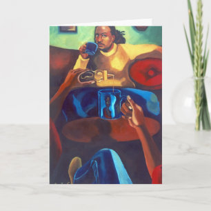 Carte de voeux de blanc "de contact visuel"