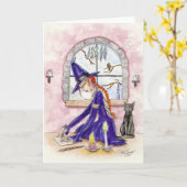 Carte de voeux de blanc "de contemplation (Fleur jaune)