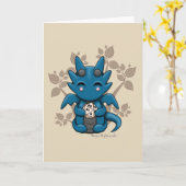 Carte de voeux de blanc de dragon de matrices de (Fleur jaune)