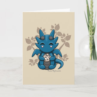 Carte de voeux de blanc de dragon de matrices de
