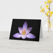 Carte de voeux de blanc de fleur de zen (Fleur jaune)