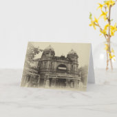 Carte de voeux de blanc de sépia de théatre de (Fleur jaune)