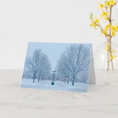 Carte de voeux de blanc d'école de Forest Park (Fleur jaune)