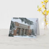 Carte de voeux de blanc d'école de Forest Park (Fleur jaune)
