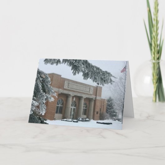 Carte de voeux de blanc d'école de Forest Park (Devant)