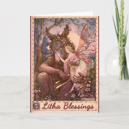 Carte de voeux de BlessingsPagan de solstice d'été (Devant)