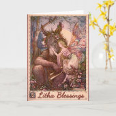 Carte de voeux de BlessingsPagan de solstice d'été (Fleur jaune)