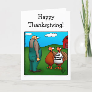 Carte de voeux de Bon thanksgiving amusant