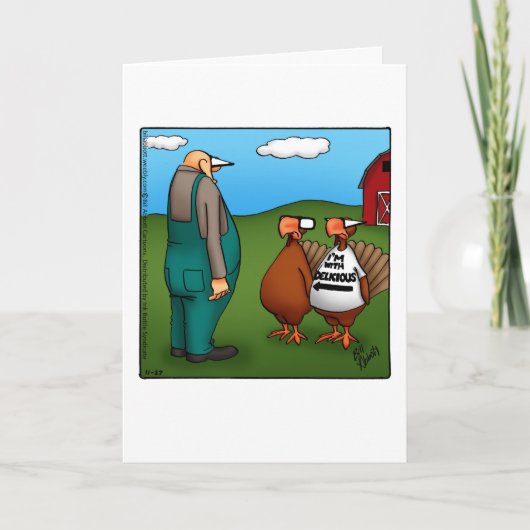 Carte de voeux de Bon thanksgiving amusant (Devant)