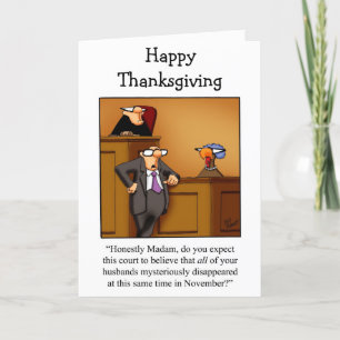 Carte de voeux de Bon thanksgiving amusant