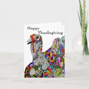 Carte de voeux de Bon thanksgiving couleur Turquie