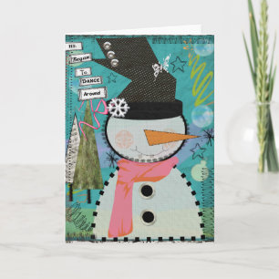 Carte de voeux de bonhomme de neige 5x7 "qu'il a