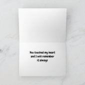 CARTE DE VŒUX DE BONNE CHANCE ET D'ADIEU (Intérieur)