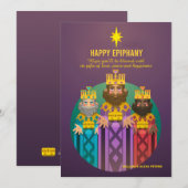 Carte de vœux de bonne fête de l'Épiphanie (Devant / Derrière)