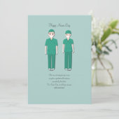 Carte de vœux de Bonne Fête des infirmières (Debout devant)