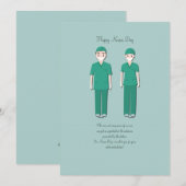 Carte de vœux de Bonne Fête des infirmières (Devant / Derrière)