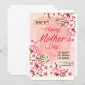 Carte de vœux de Bonne Fête des Mères (Devant / Derrière)