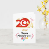 Carte de vœux de Bonne Fête des Mères « Dinde » (Fleur jaune)